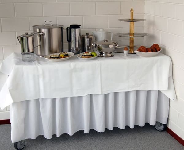 WorXite used as a catering table